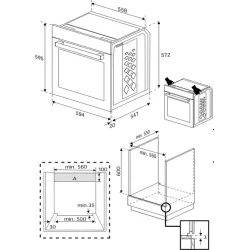 Духовка електрична Beko BBVM13400XDS, пакування пошкоджене, товар цілий.